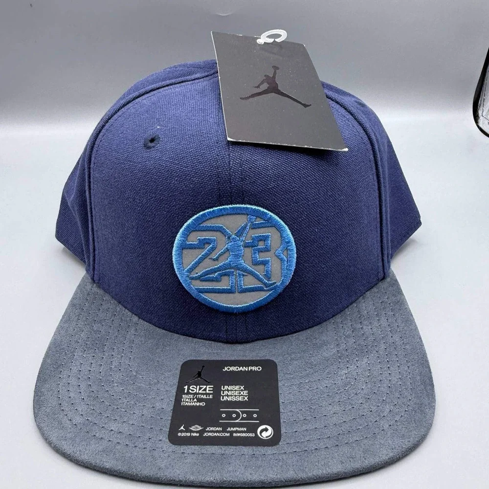Air Jordan 23 Hat Men Blue Gray Jumpman Pro Snap Back Cap New